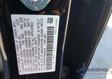 2024 Honda Cr-V Exl from USA, damaged, VIN 2HKRS4H71RH455191